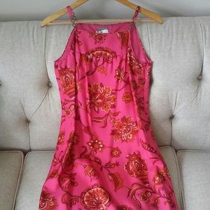 Ann Taylor hot pink sheath dress